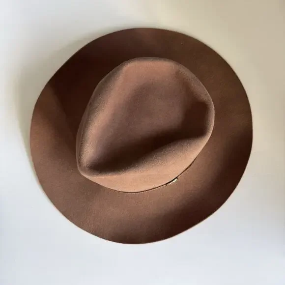 Vtg Bailey Beaver Felt Cowboy Hat Size 6 7/8 55 Chocolate Brown Wool‎ Felt T81
